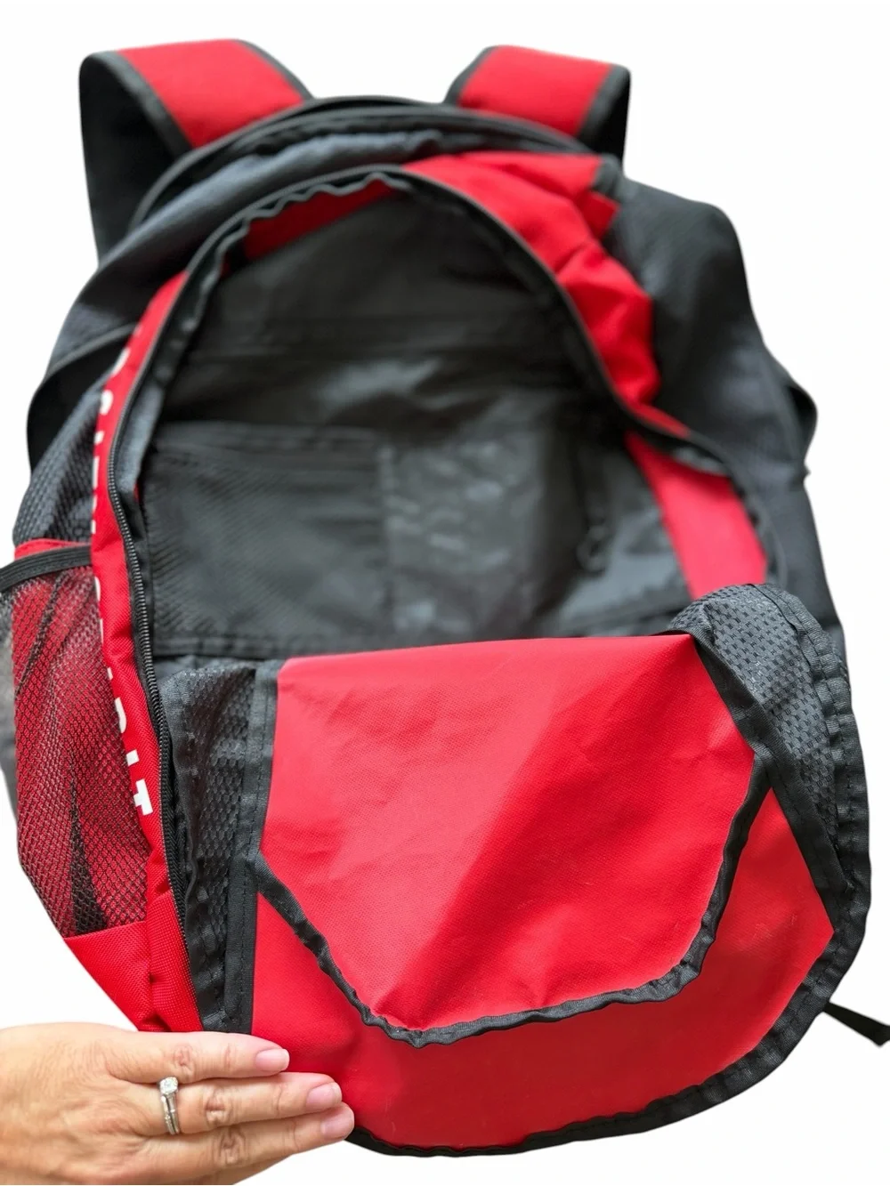 Varsity Red and Black Kids Backpack